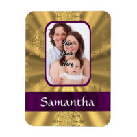 Golden snowflake custom photo