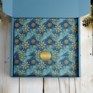 Golden Snowflake Frozen Abstract Tissue Paper