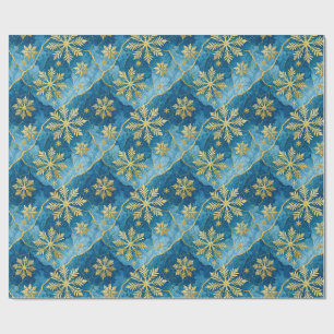 Golden Snowflake Frozen Abstract Wrapping Paper