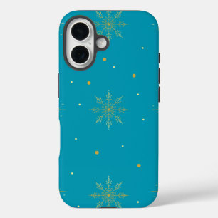 Golden snowflake iphone 16 case. case