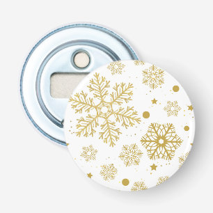 Golden snowflakes bottle opener