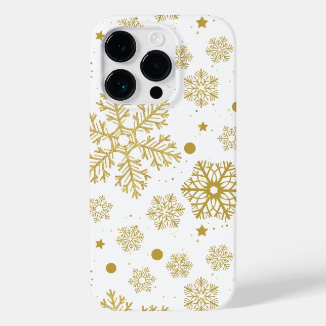 Golden snowflakes Case-Mate iPhone case (Back)