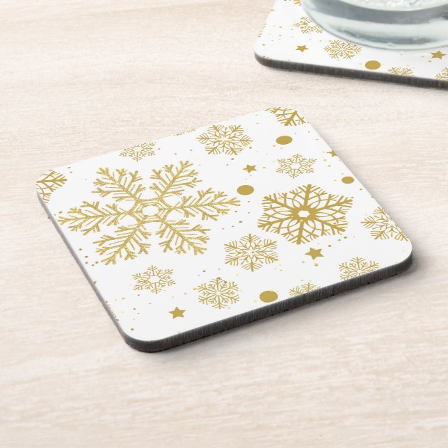 Golden snowflakes coaster (Left Side)