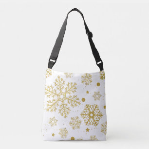 Golden snowflakes crossbody bag