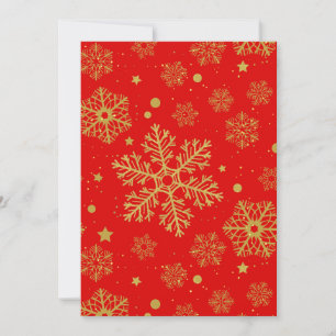 Golden snowflakes on red