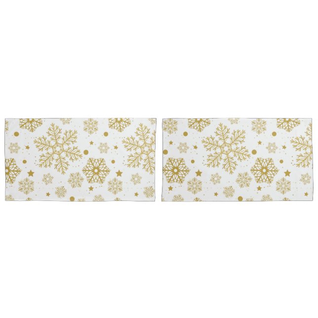 Golden snowflakes pillowcase (Front-Set)