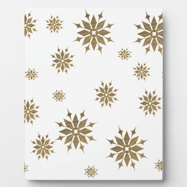 Golden snowflakes plaque (Front)