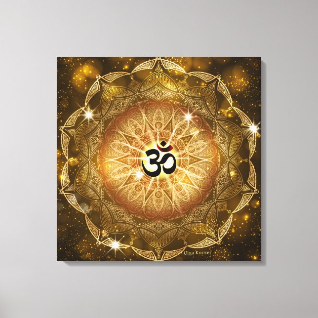 Golden Sound of Om Canvas Print (Front)