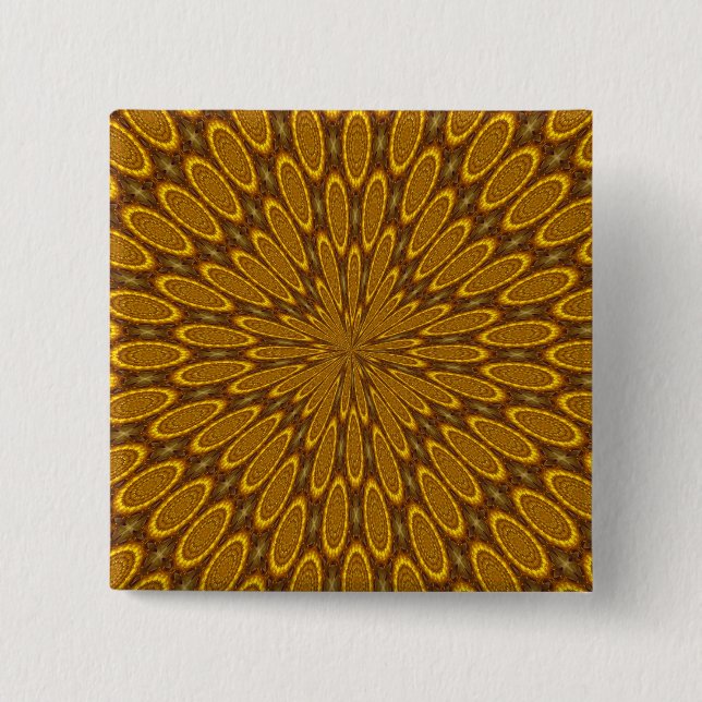 Golden Space 15 Cm Square Badge (Front)