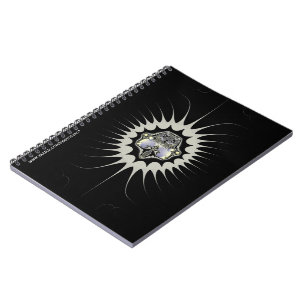 Golden Space Spiral Notebook
