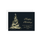 Golden Sparkle Christmas Tree Corporate Greeting