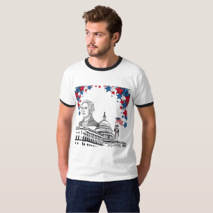 Golden sparks of july white T-Shirt