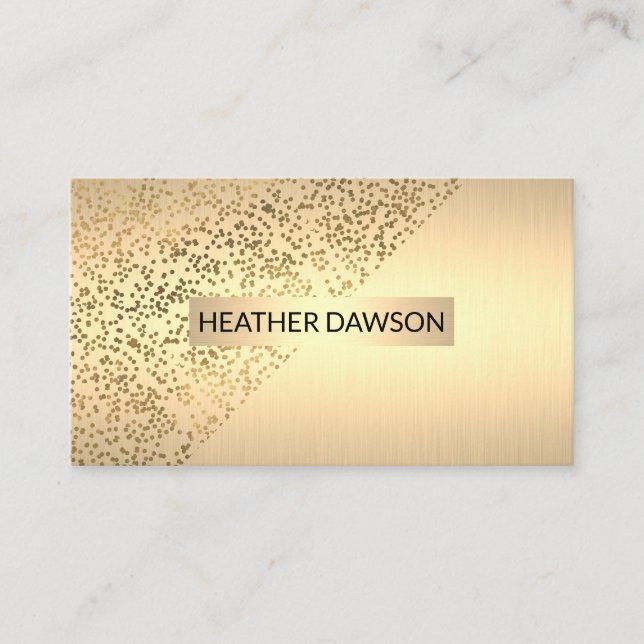Golden Speckled Business Card (Front)
