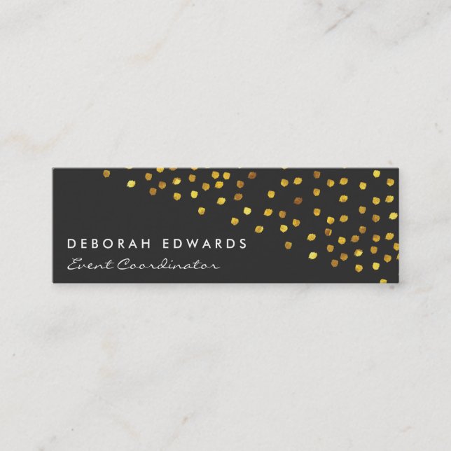 Golden Specks Mini Business Card (Front)