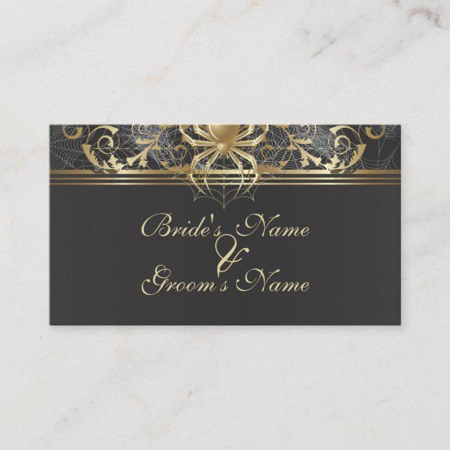 Golden Spiders Website Wedding Card (Front)