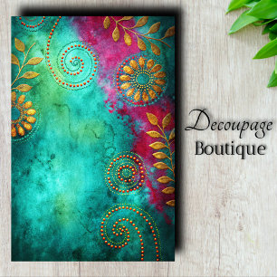 Golden Spiral Decoupage Tissue Paper