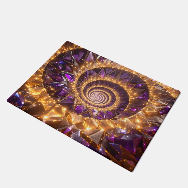 Golden Spiral Dreamscape Doormat (Angled)