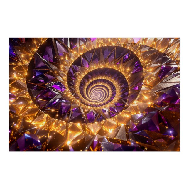 Golden Spiral Dreamscape Poster (Front)