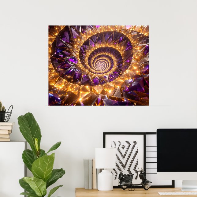 Golden Spiral Dreamscape Poster (Home Office)