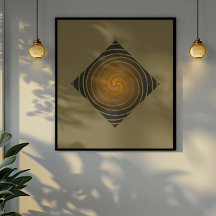 Golden Spiral: Earthy Tones in Diamond Harmony
