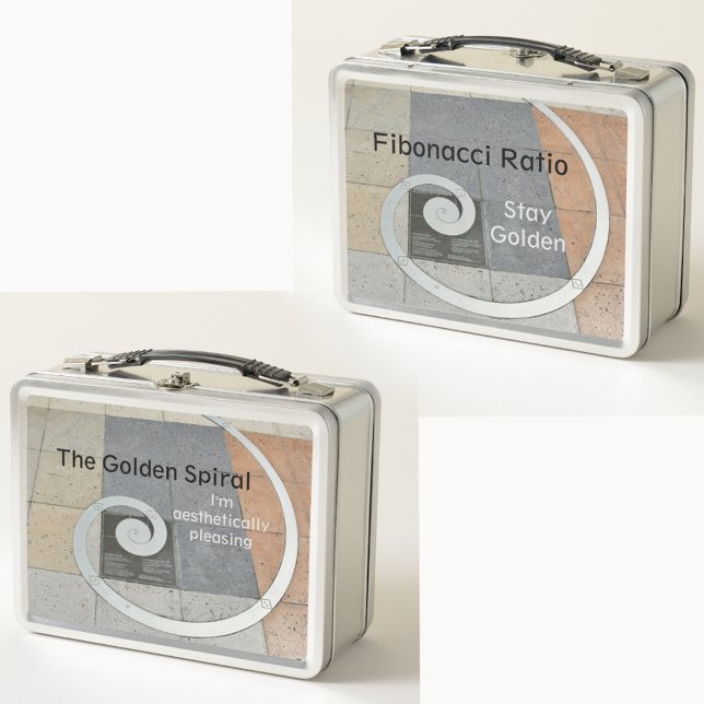 Golden Spiral Fibonacci Ratio Metal Lunch Box (Creator Uploaded)