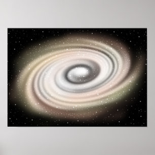 Golden spiral galaxy poster