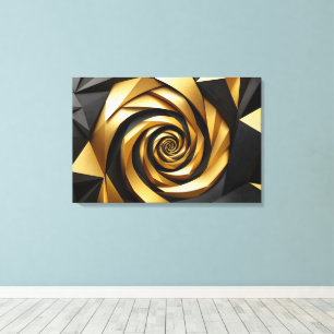 Golden Spiral Geometry Canvas Print