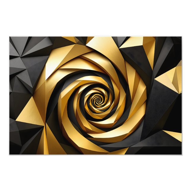 Golden Spiral Geometry Photo Print (Front)