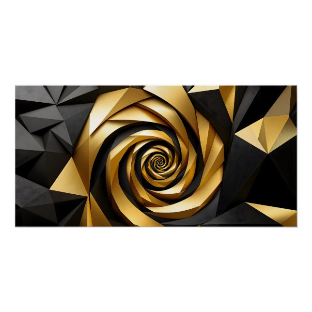Golden Spiral Geometry Poster (Front)