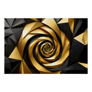 Golden Spiral Geometry Poster