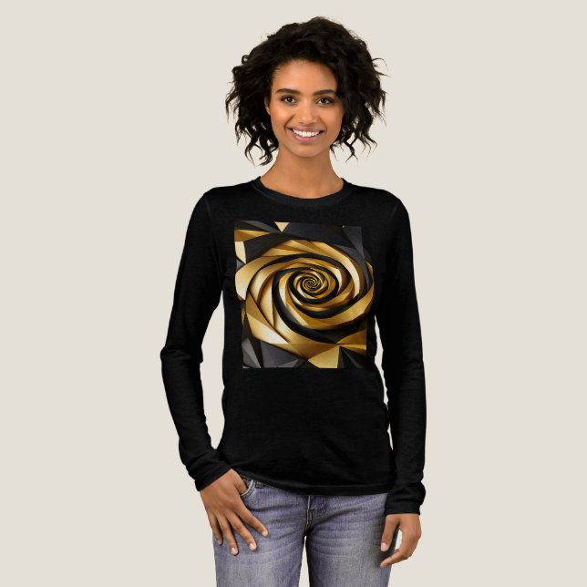 Golden Spiral Geometry Tri-Blend Shirt (Full Front)