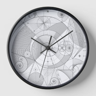  Golden Spiral Ratio Gift For Math Classroom Wall Clock