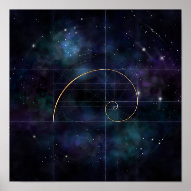 Golden Spiral - Sacred Geometry Poster (Front)