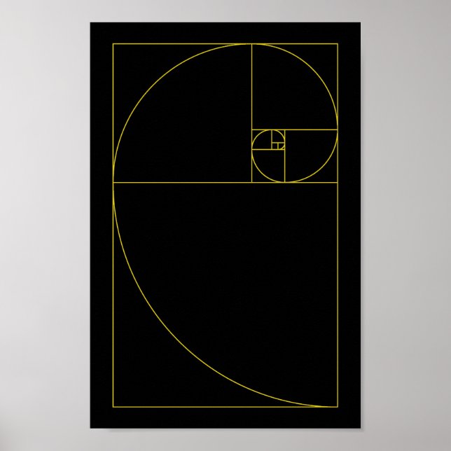 Golden Spiral Sacred Geometry Poster (Front)
