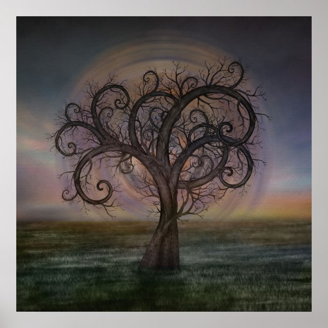 Golden Spiral Tree #3 Poster (Front)