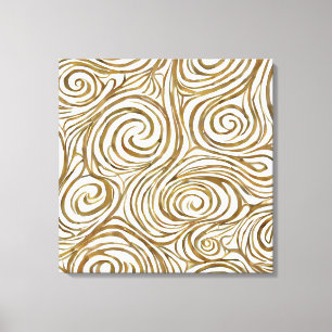 Golden Spirals Elegance Canvas Print