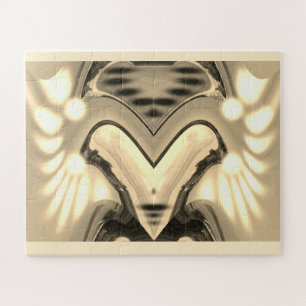 Golden spirit wings art jigsaw puzzle