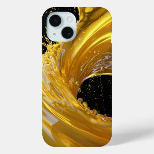 Golden Splash Dynamics iPhone Case