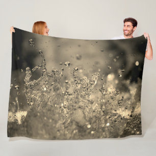 Golden Splash Fleece Blanket