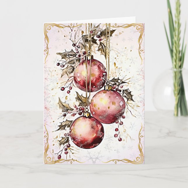 Golden Splendour of Christmas Card (Front)