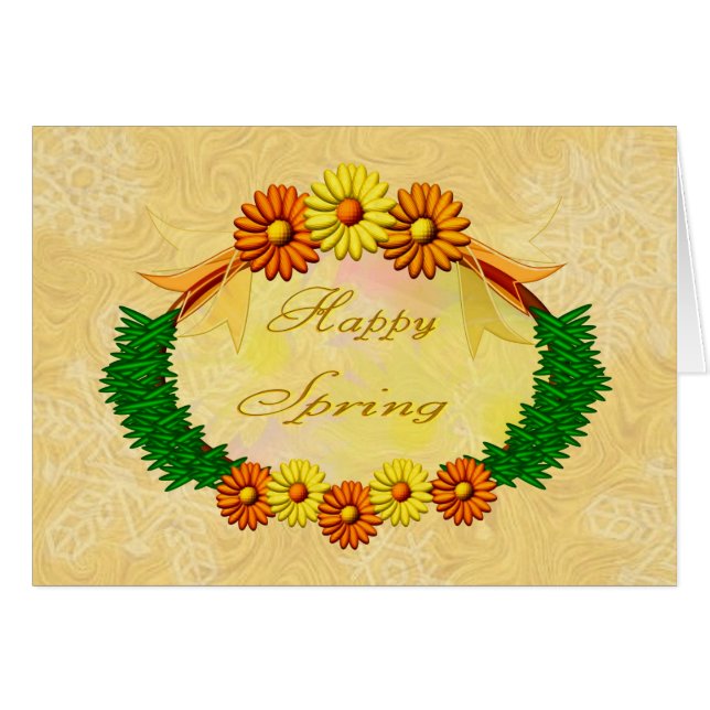 Golden Spring Card (Front Horizontal)