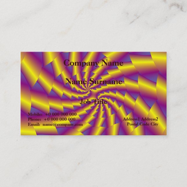 Golden Spring Spiral Business Card (Front)