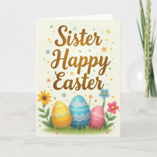 Golden Springtime Wave Pattern Card