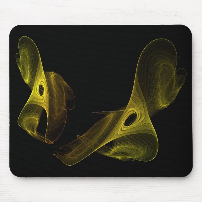 golden spun fractal mouse pad (Front)
