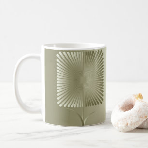 Golden square flower coffee mug