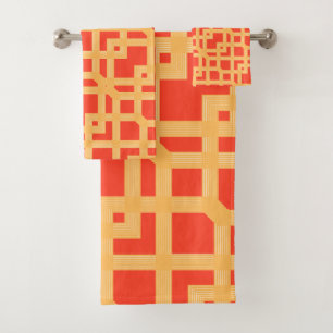 Golden Square Layers Bath Towel Set