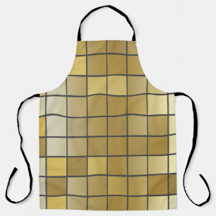 Golden square texture -vintage illustrationabstrac apron