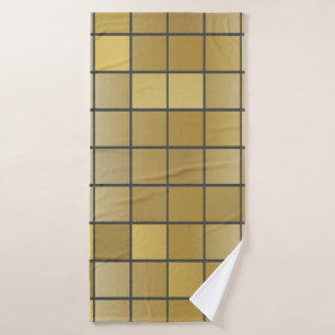 Golden square texture -vintage illustrationabstrac bath towel