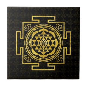 Golden Sri Yantra  / Sri Chakra Tile