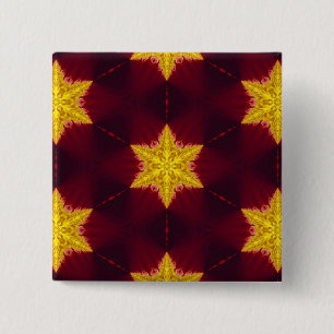 Golden Star 15 Cm Square Badge